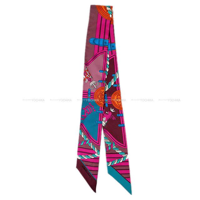 HERMES エルメス ツイリー スカーフ "礼装" オーベルジーヌXカナードXローズヴィフ シルク100% 新品未使用