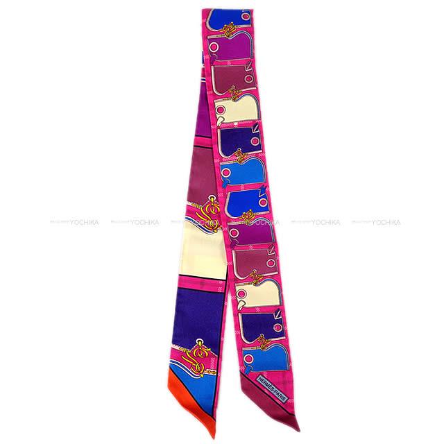 HERMES エルメス ツイリー スカーフ "カマイユ" プロンXフランボワーズXオレンジ シルク100% 新品未使用