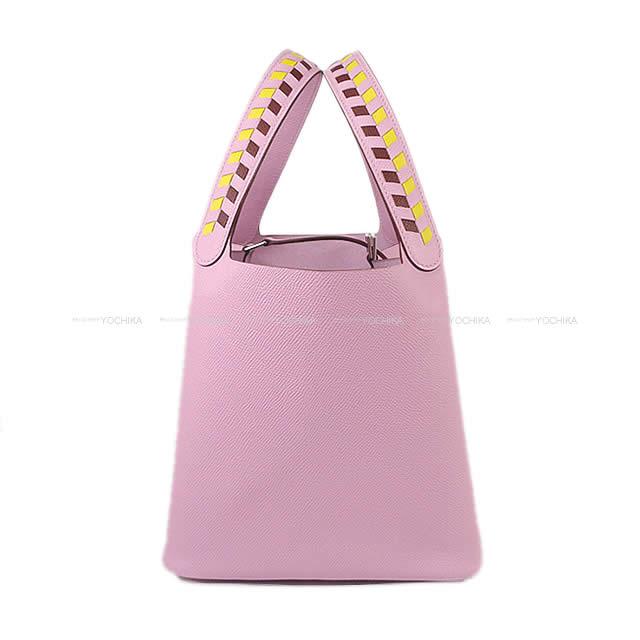 HERMES エルメス ハンドバッグ ピコタンロック トレサージュ・ドゥ・キュイール シェヴロン 22 MM シルバー金具 新品