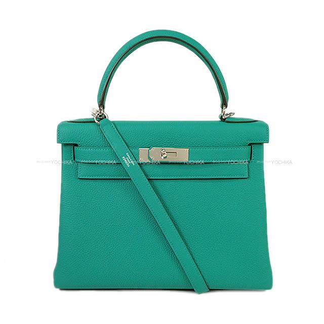 HERMES エルメス ハンドバッグ ケリー28 内縫い ヴェールヴェロン トゴ シルバー金具 新品