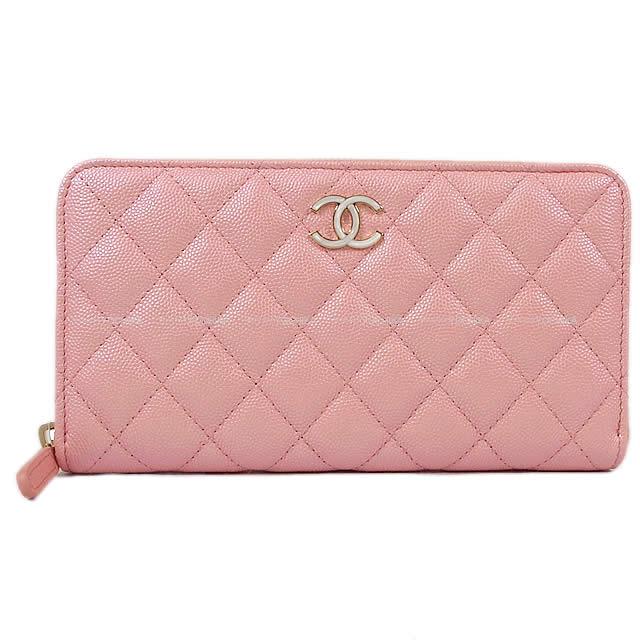 CHANEL シャネル オーロラ マトラッセ ココマーク 長財布 ローズピンク グレインドラム AP0313 新品
