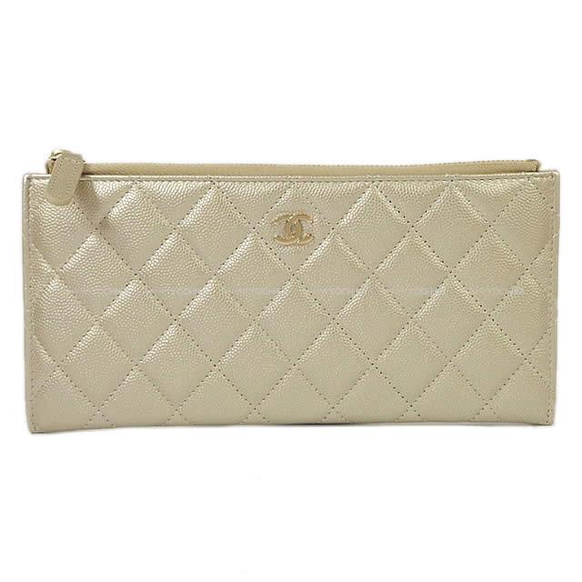 CHANEL シャネル マトラッセ カード スマホ ケース クラッチ ポーチ ゴールド A81462 新品
