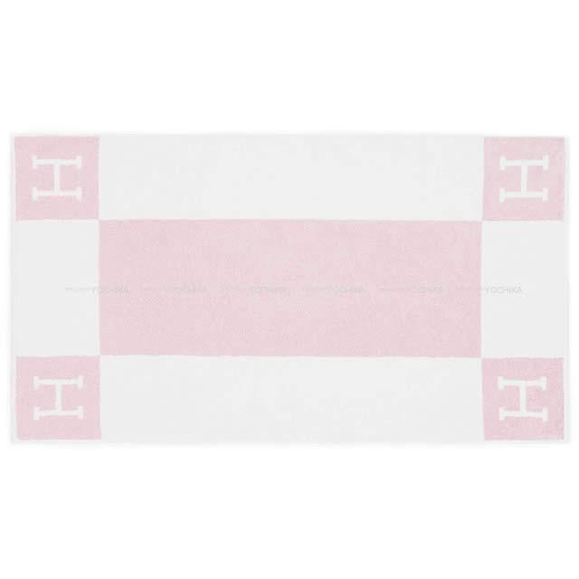 HERMES エルメス フェイスタオル "アヴァロン" ローズ/リラ コットン100% 新品未使用