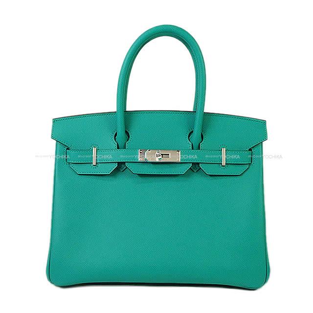 HERMES エルメス ハンドバッグ バーキン30 ヴェールヴェロン エプソン シルバー金具 新品