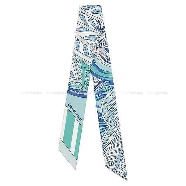 2019年春夏 新作 HERMES エルメス ツイリー スカーフ "マハラニの庭" ブルーグラシエ