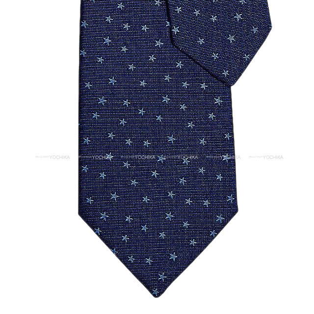 2019年春夏 新作 HERMES エルメス ネクタイ "Shooting Star" マリンXアズール シルク100% 新品