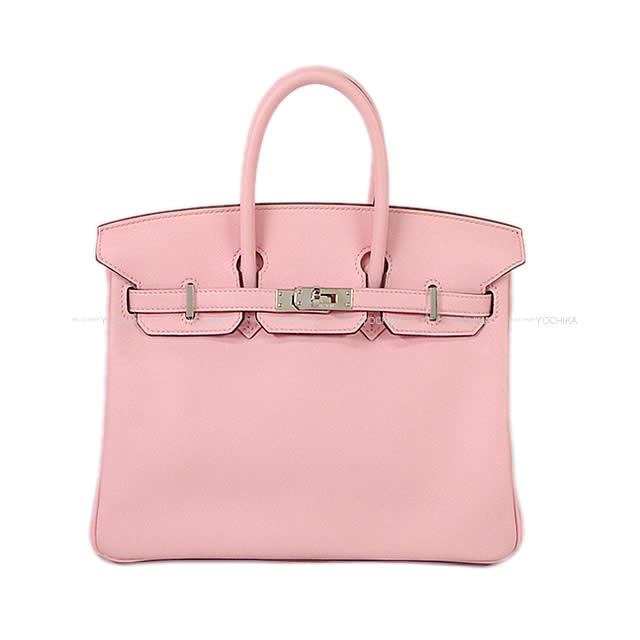 HERMES エルメス ハンドバッグ バーキン25 ローズサクラ スイフト シルバー金具 新品未使用