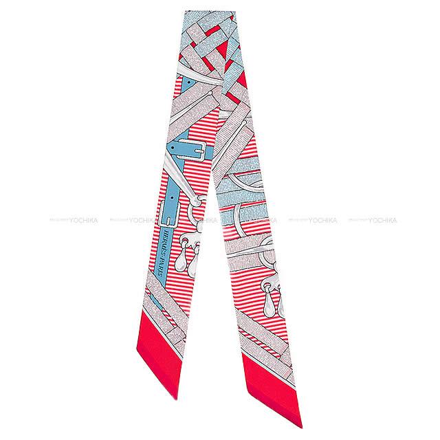 2019年秋冬 新作 HERMES エルメス ツイリー スカーフ シエル/ローズ/ブルージーン シルク100% 新品