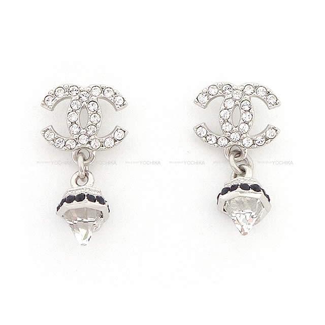 2019年 新作 CHANEL シャネル ラインストーン ココマーク ピラミッド ストーン ピアス AB2241 新品