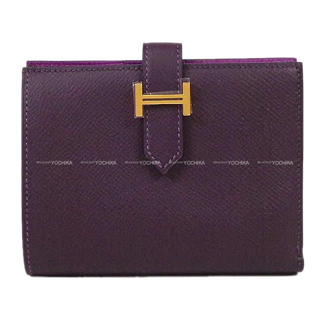 2018年 秋冬 限定 HERMES エルメス 財布 ベアンコンパクト ヴェルソ アプリコッ