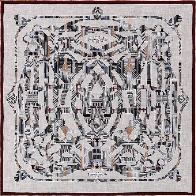 2018年秋冬 HERMES エルメス ショール カレ140 "カヴァルカドゥール・モーニング