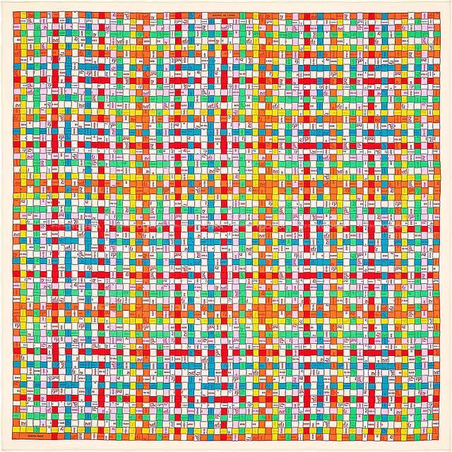 2019秋冬 新作 HERMES エルメス スカーフ カレ90 "ボルデュック・チェック" ジョーヌ