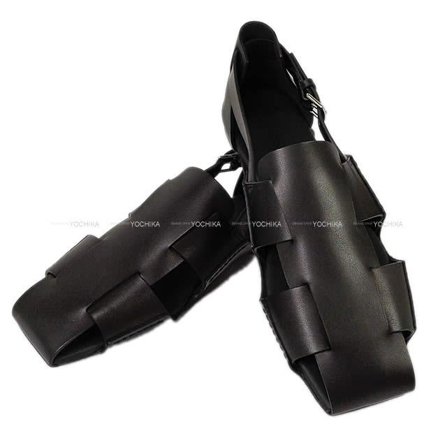 HERMES エルメス メンズ グルカ サンダル #44 黒(ブラック) カーフレザー 181419Z 新品未使用