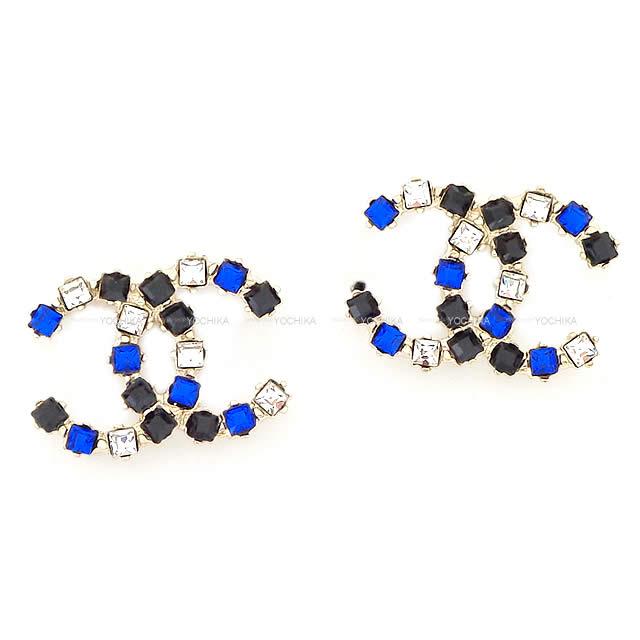 2019年 新作 CHANEL シャネル ビッグココマーク ミックス スクエア ストラス ピア