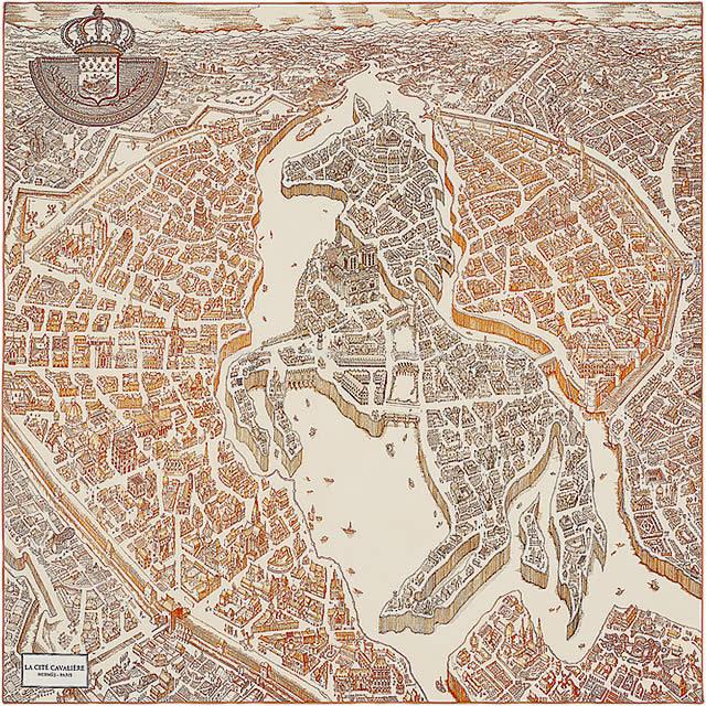 2019年秋冬 新作 HERMES エルメス スカーフ カレ90 "シテ・カヴァリエール