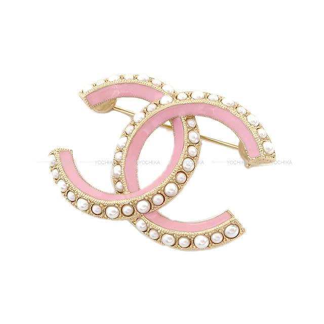2019年 春夏 新作 CHANEL シャネル ココマーク パール ブローチ ゴールド/ピンク 新品