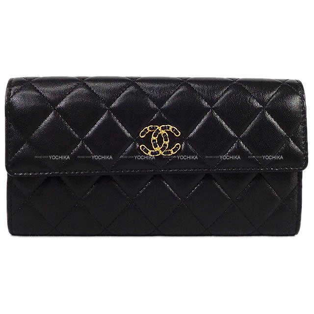 2019年 秋冬 新作 CHANEL シャネル チェーン ココマーク マトラッセ フラップ 長財布 AP0795 新品