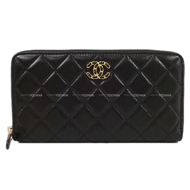 2019年 秋冬 新作 CHANEL シャネル チェーン ココマーク マトラッセ ラウンドファスナー 長財布 AP0726 新品