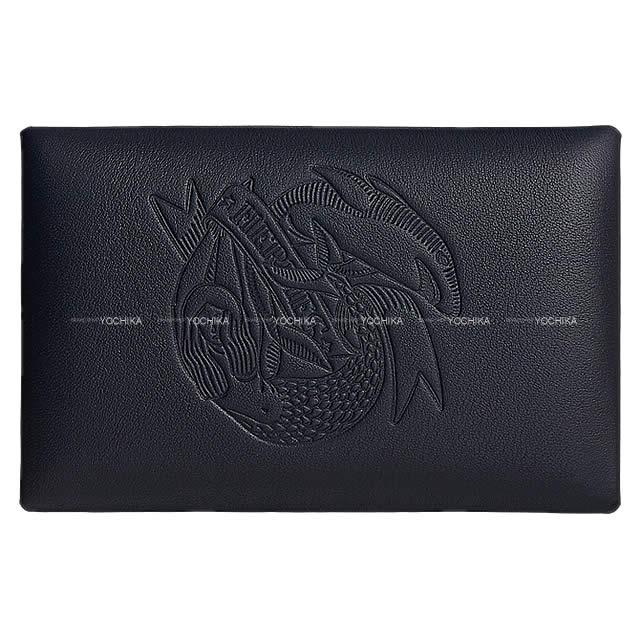 エルメス カードケース Calvi(カルヴィ) セーラータトゥ ブルーインディゴ/ジョーヌナプレ 新品