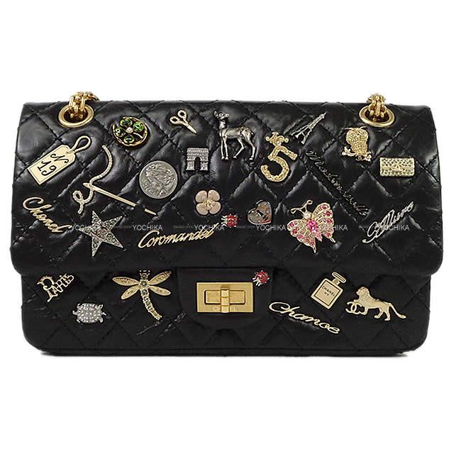 CHANEL シャネル 2.55 マトラッセ ラッキーチャーム エンブロイダリー チェーン