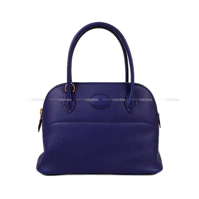 HERMES エルメス ショルダーバッグ ボリード27 ブルーアンクル(ブルーインク) スイフト ゴールド金具 新品