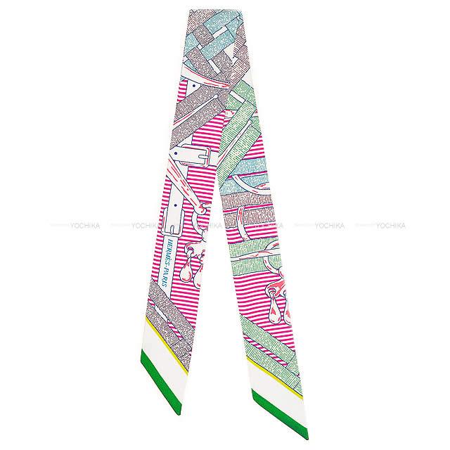 HERMES エルメス ツイリー スカーフ "Mors a jouets chemise" ヴェール