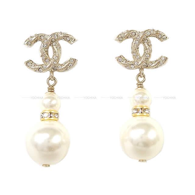 2019年 秋冬 新作 CHANEL シャネル ツイスト ココマーク ダブルパール ぶらさがり ピアス A53165 新品