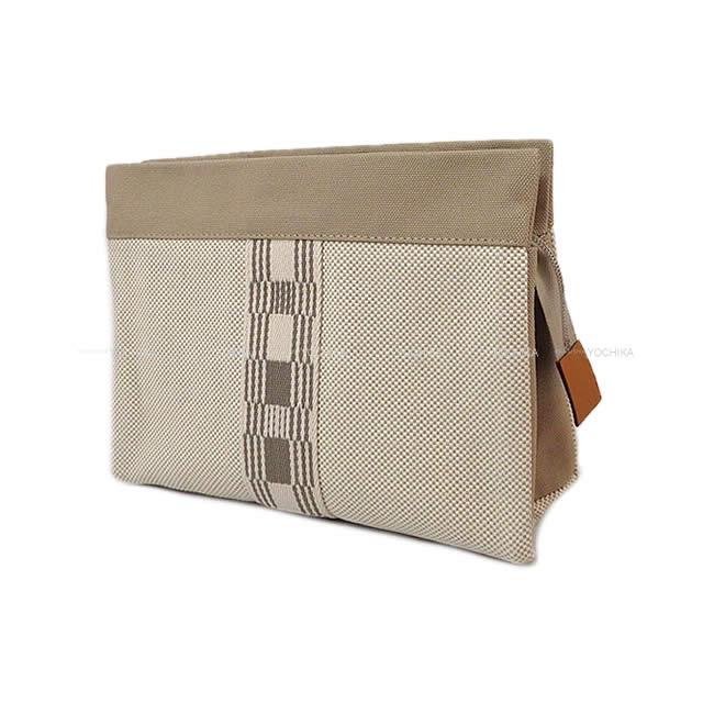 2019年 新作 HERMES エルメス ポーチ "ジメトゥ GM" グリスポンス コットン100% 新品