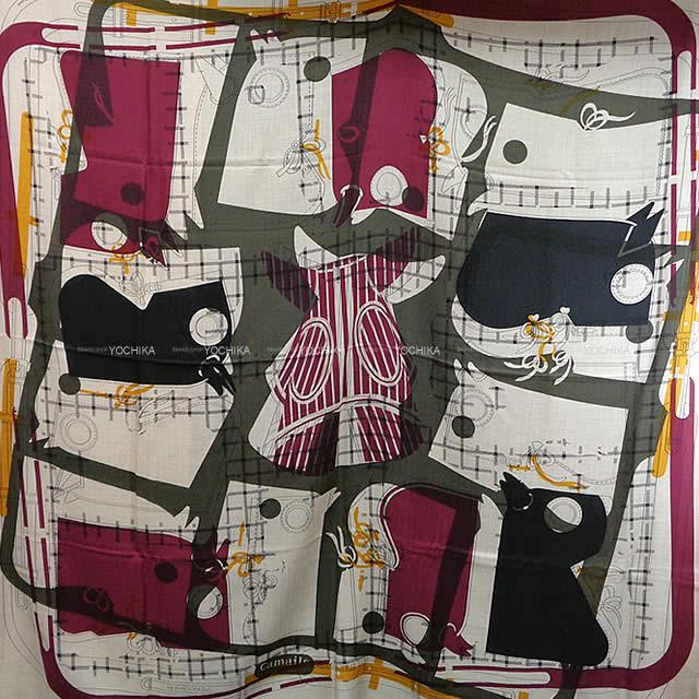 HERMES エルメス ショール カレH 140 "カマイユ" ナチュラル/ローズインディアン/ツンドラ カシミヤ/シルク 新品