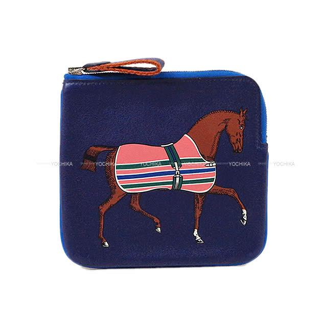 HERMES エルメス "カレポケット 新・馬着" スカーフ ミニポーチ ブルーアンクル 新品未使用