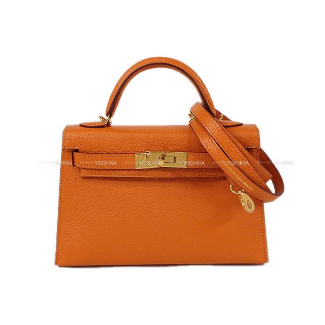HERMES エルメス ショルダーバッグ ケリー ミニ ドゥ ケリー 2 外縫い アプリコット