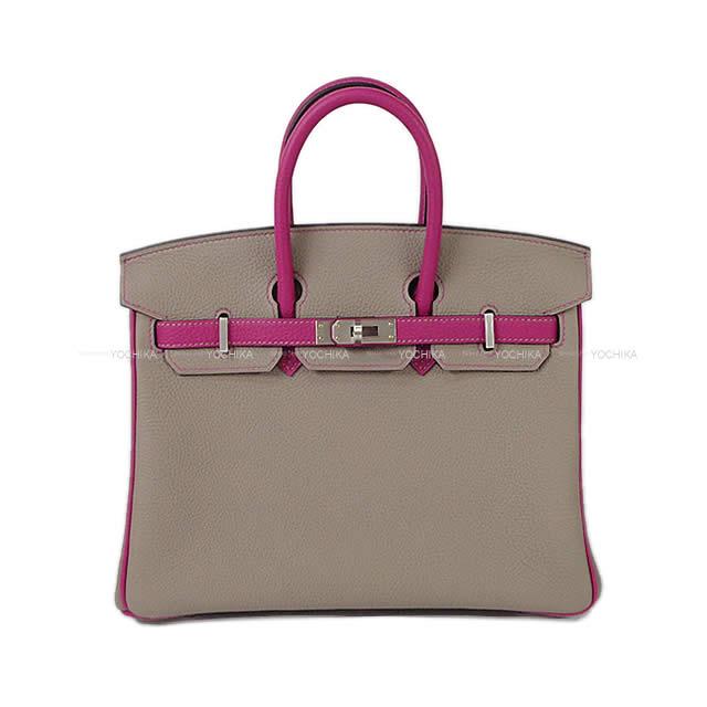 HERMES エルメス ハンドバッグ バーキン25 スペシャルオーダー グリアスファルト/ローズパープル トゴ  新品