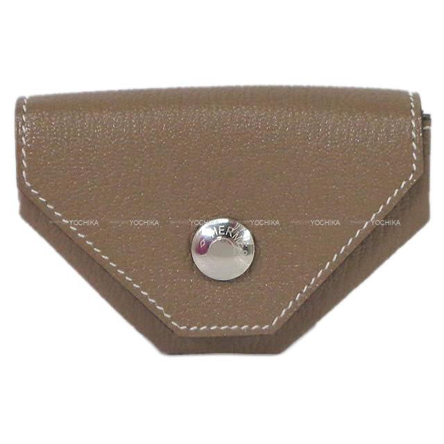 HERMES エルメス コインケース "ル ヴァンキャトル 24" エトープ(エトゥープ) シェーブル シルバー金具 新品