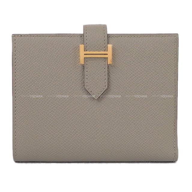HERMES エルメス 財布 ベアンコンパクト グリアスファルト エプソン ゴールド金具 新品未使用