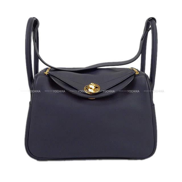 HERMES エルメス 2Way ショルダーバッグ リンディ26 ヴェルソ ブルーインディゴ/オレンジポピー 新品未使用