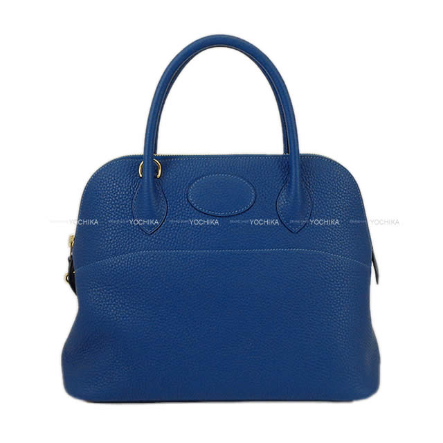HERMES エルメス ハンドバッグ ボリード31 ディープブルー トリヨン ゴールド金具 新品