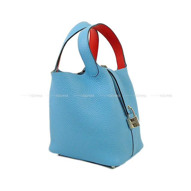HERMES エルメス ハンドバッグ ピコタンロック エクラ 18 PM ブルーデゥノール