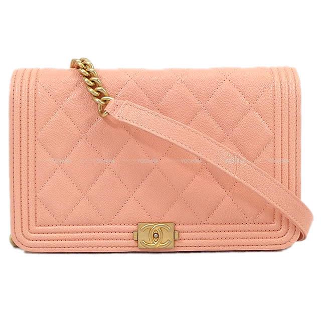 CHANEL シャネル ボーイシャネル マトラッセ チェーン ウォレット ショルダーバッグ