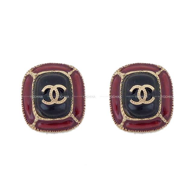 CHANEL シャネル ヴィンテージ スクエア ココマーク バイカラー ピア