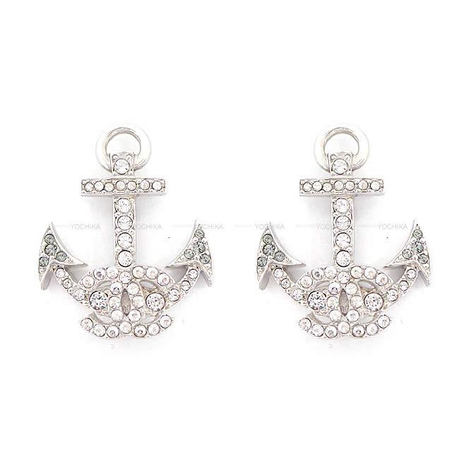 CHANEL シャネル イカリモチーフ ココマーク ラインストーン ピアス シ