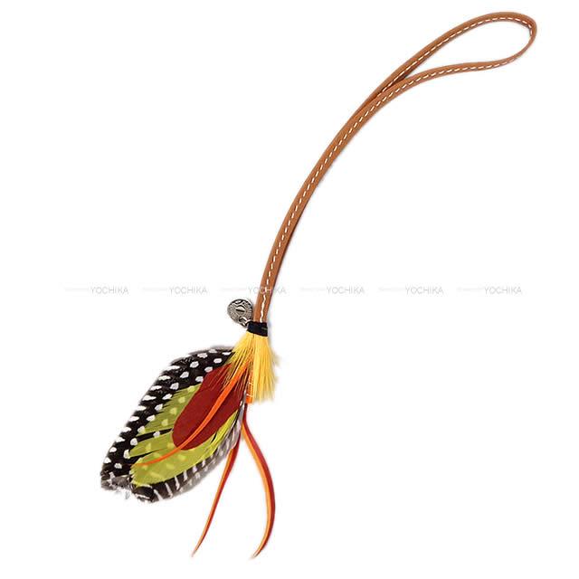 2019年秋冬 新作 HERMES エルメス セリエボタン付 羽 バッグチャーム "グリグリ