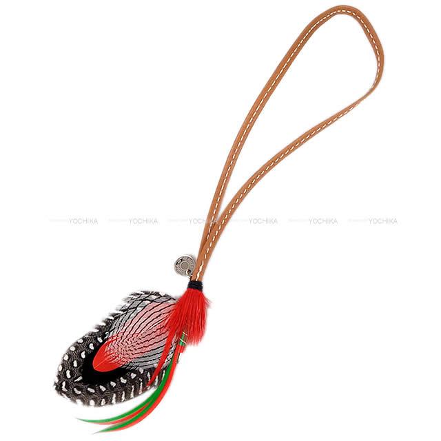 2019年秋冬 新作 HERMES エルメス セリエボタン付 羽 バッグチャーム "グリグリ