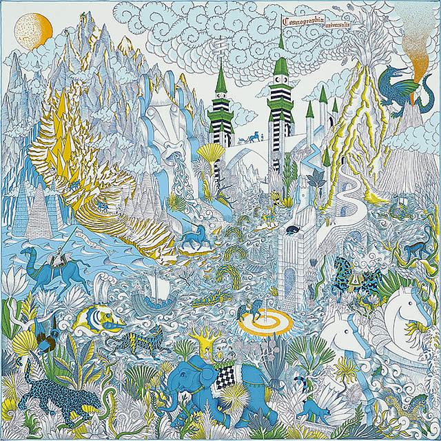 2019年秋冬 新作 HERMES エルメス スカーフ カレ90 "宇宙誌" 白(ホワイト)