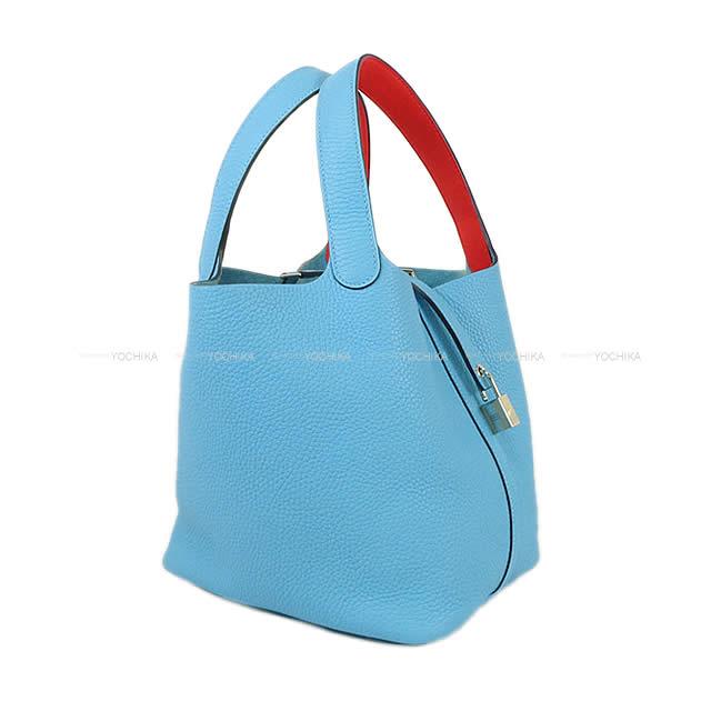 HERMES エルメス ハンドバッグ ピコタンロック エクラ 22 MM ブルーデゥノール