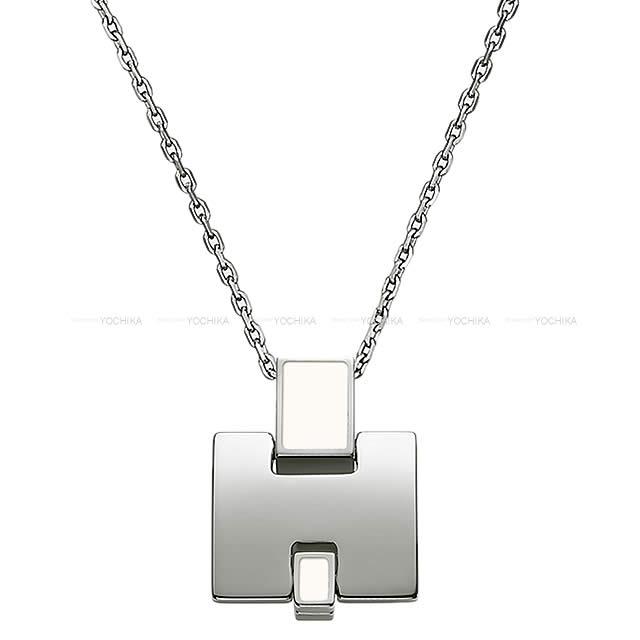 HERMES エルメス ペンダント ネックレス "アイリーン" 白(ホワイト)
