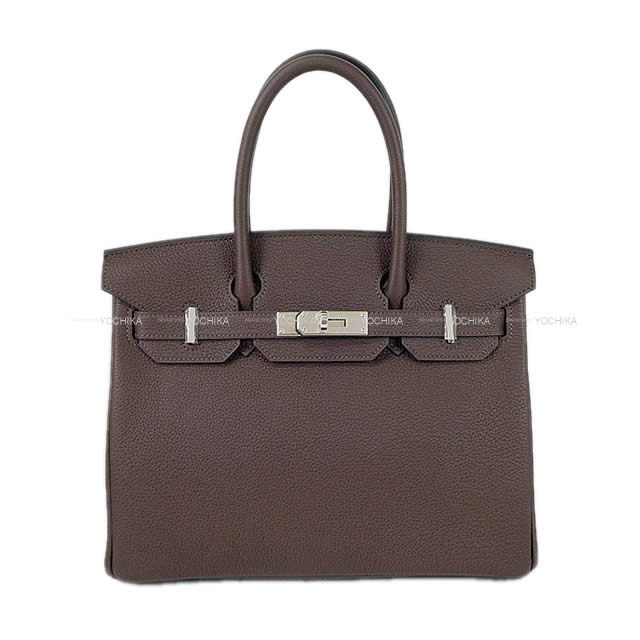 HERMES エルメス ハンドバッグ バーキン30 ショコラ トゴ シルバー金具 新品