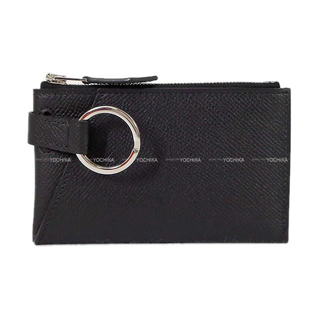 HERMES エルメス カードケース ヴェルティージュ ミニ 黒(ブラック) エプソン シルバー金具 新品