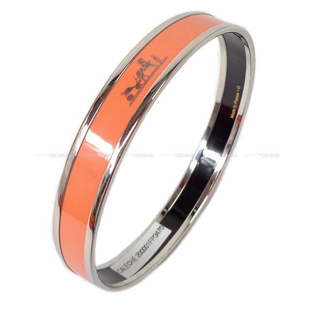 HERMES エルメス エナメル ブレスレット バングル  "フィン・カレーシュ" エナメルパラディウム シルバー金具 新品