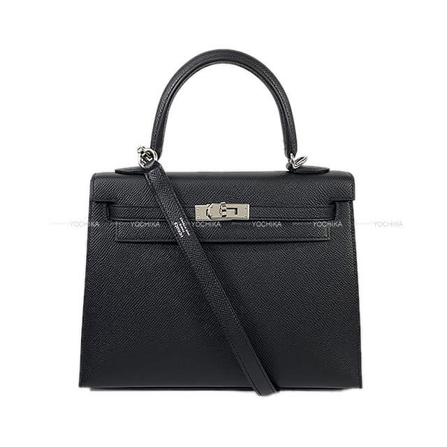 HERMES エルメス ハンドバッグ ケリー25 外縫い 黒(ブラック) エプソン シルバー金具 新品未使用