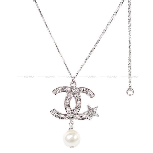 2020年 春夏 新作 CHANEL シャネル ラインストーン スター付 ストラス ココマーク パールぶらさがり ネック